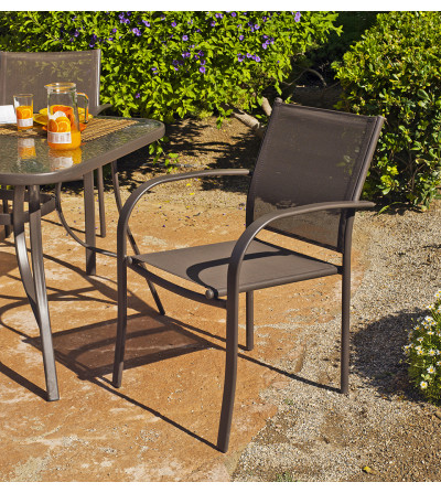 SILLON ACERO/TEXT BRONCE BARCELONA-3 APILABLE