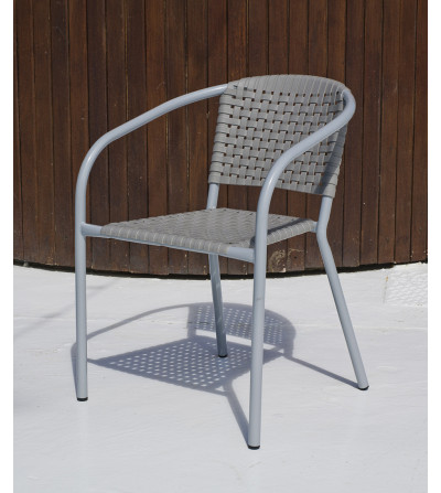 SILLON ACERO/RESINA ALFARO-3 GRIS