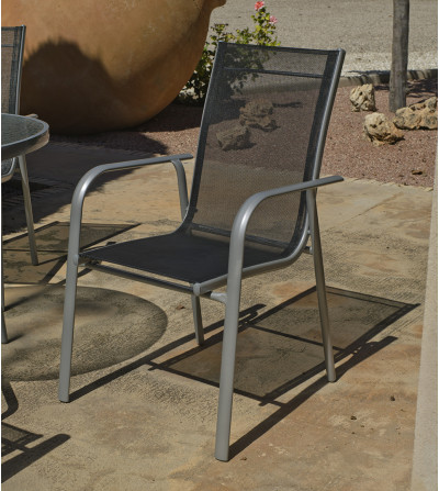 SILLON ALUMN/TEXTLN PLATA NORA-3 APILABLE