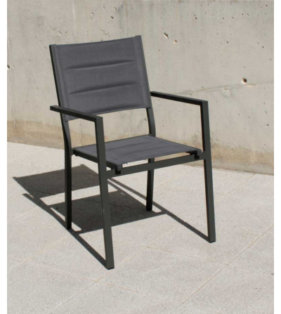 SILLON ALUMINIO TEXTILEN MILOS-1 HEVEA ACOLCHADO