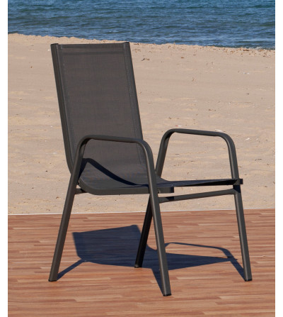 SILLON ALUMINIO AVALON-3 ANTRACITA APILABLE
