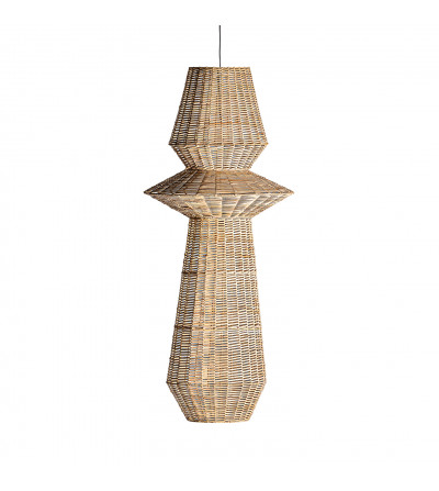 LÁMPARA DE TECHO PLISSÉ RATTAN